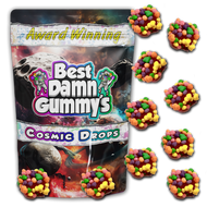 Full Spectrum CBD Cosmic Drops (Packaged) - 25 Packages per order - Best Damn Gummy's - Wholesale